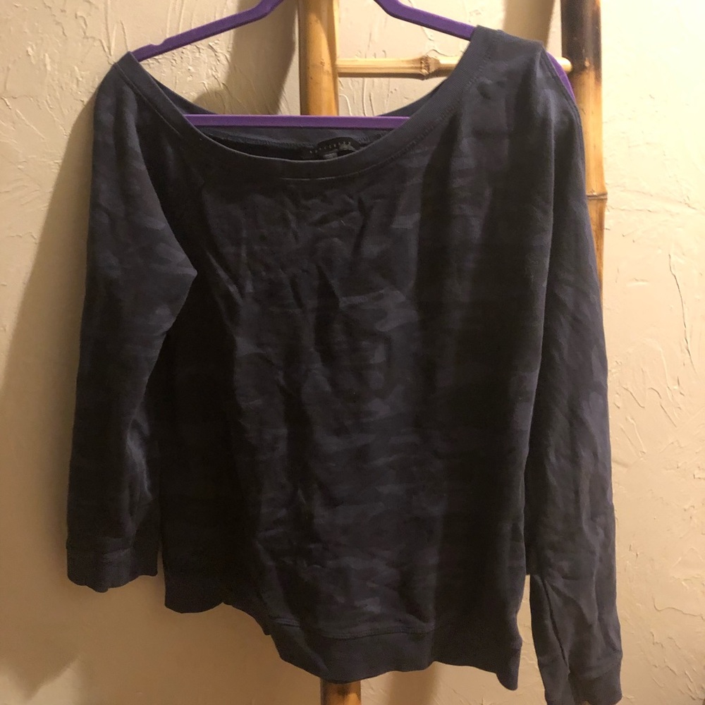 Splendid blue camo sweatshirt